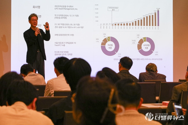 [대한민국 재계지도 포럼] 기조강연 하는 이채원 라이프자산운용 의장